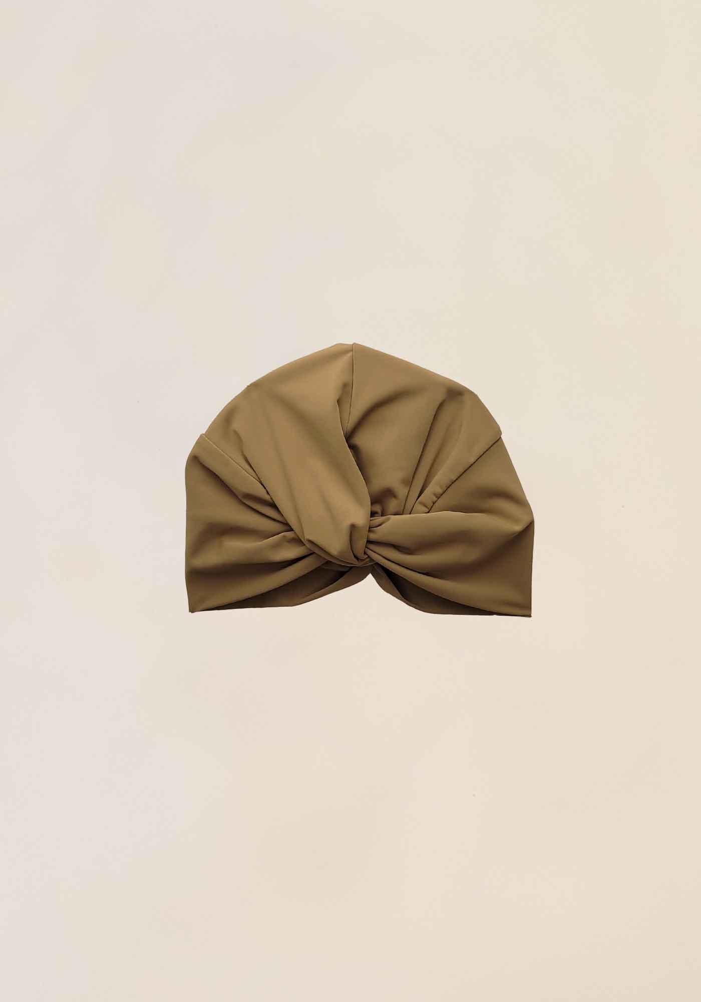turban anti uv enfant fille bebe bonnet de bain moka marron petits kiwis